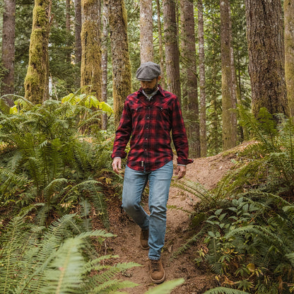 Brushed Twill Plaid Shirt Men