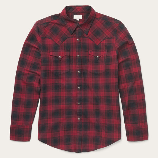 Brushed Twill Plaid Shirt Men