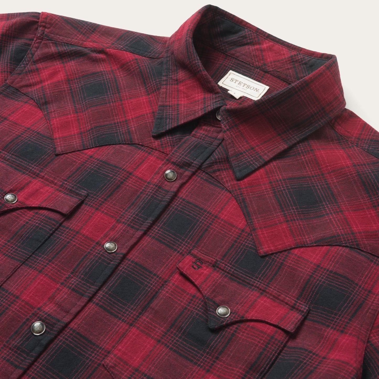 Brushed Twill Plaid Shirt Men