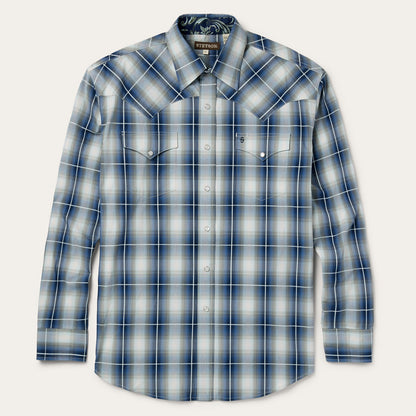 Crystal Plaid Western Shirt Men