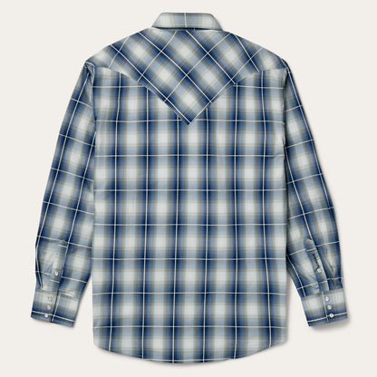 Crystal Plaid Western Shirt Men