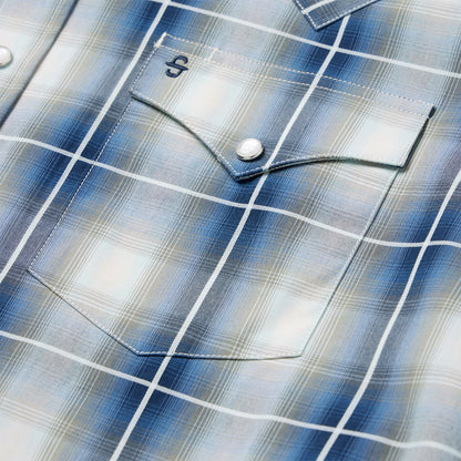 Crystal Plaid Western Shirt Men