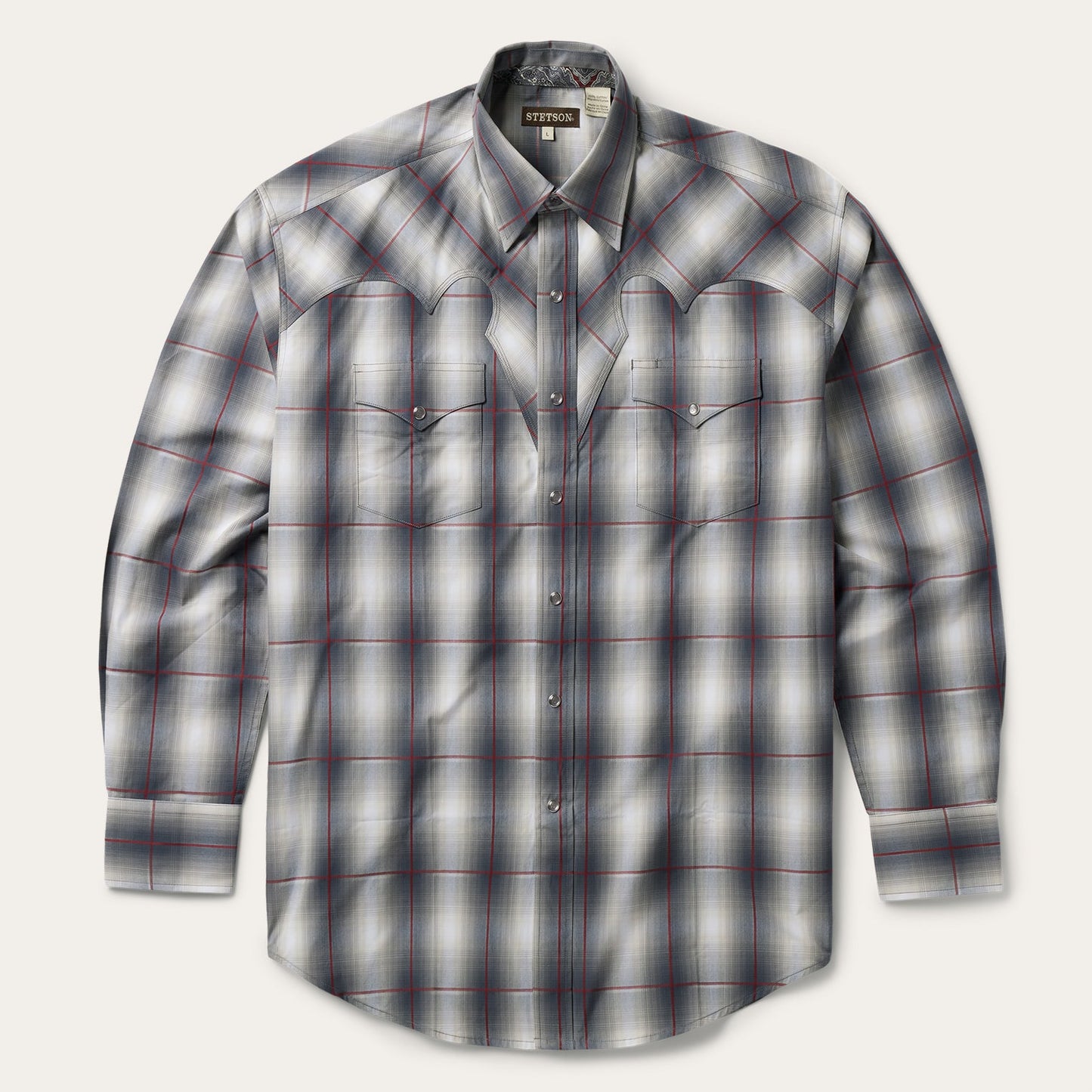 Smoke Ombre Western Shirt Men