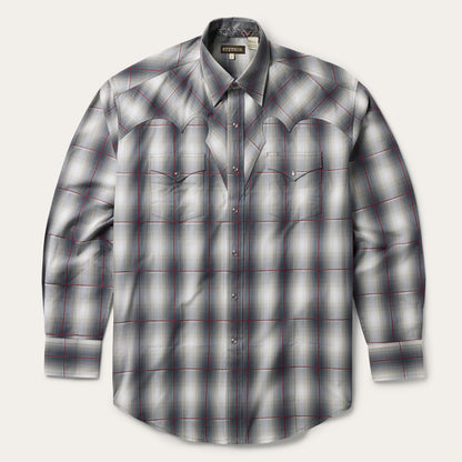 Smoke Ombre Western Shirt Men