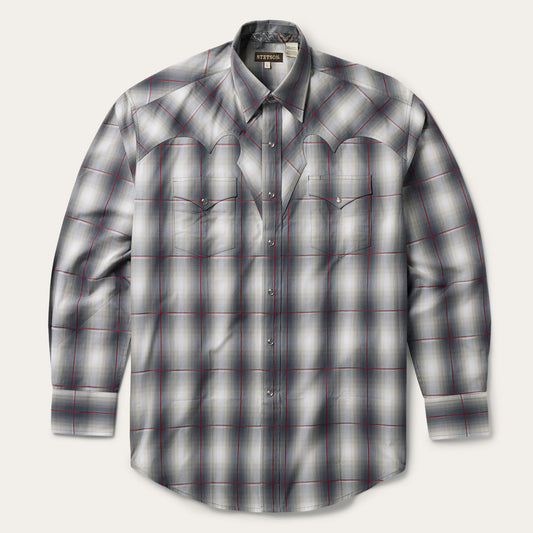 Smoke Ombre Western Shirt Men