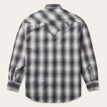 Smoke Ombre Western Shirt Men