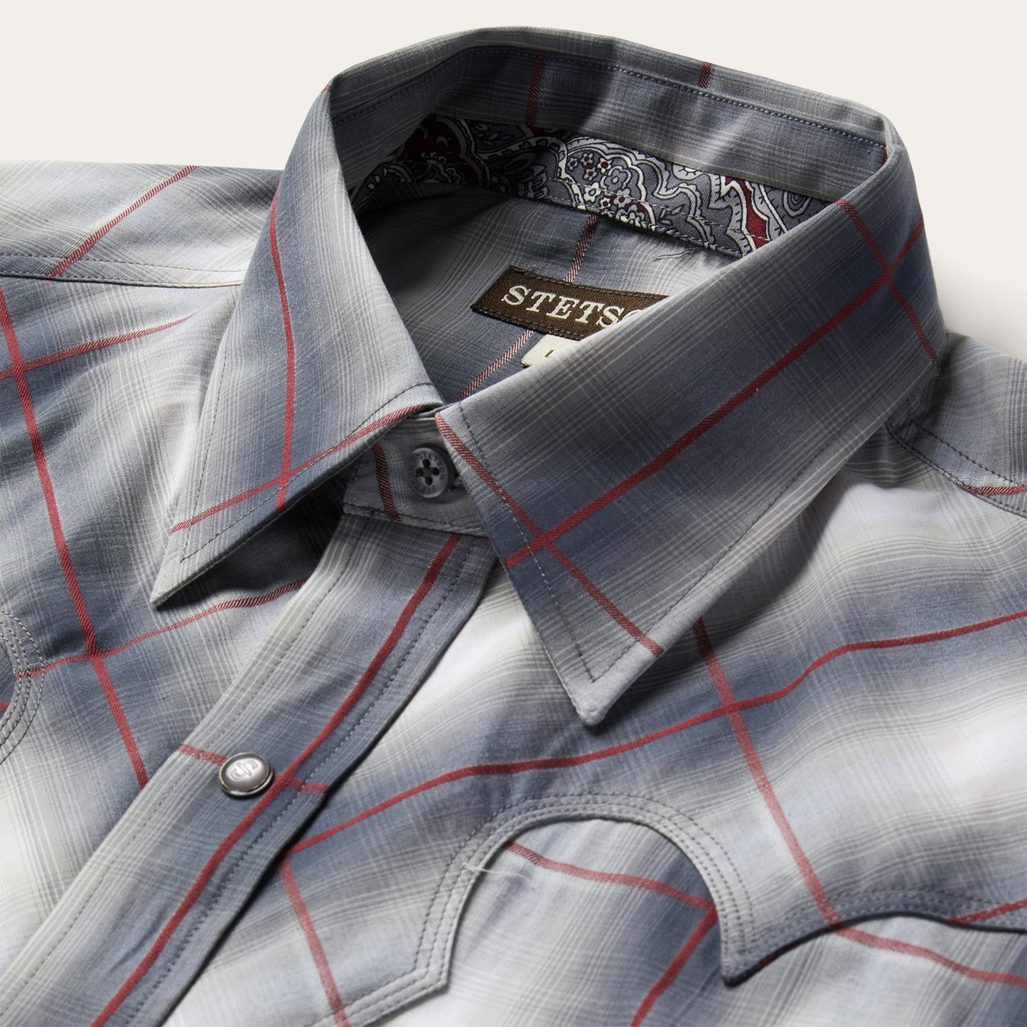 Smoke Ombre Western Shirt Men