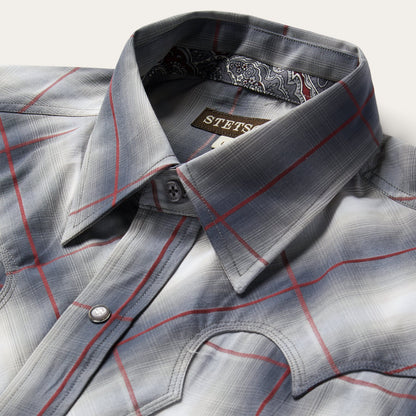 Smoke Ombre Western Shirt Men