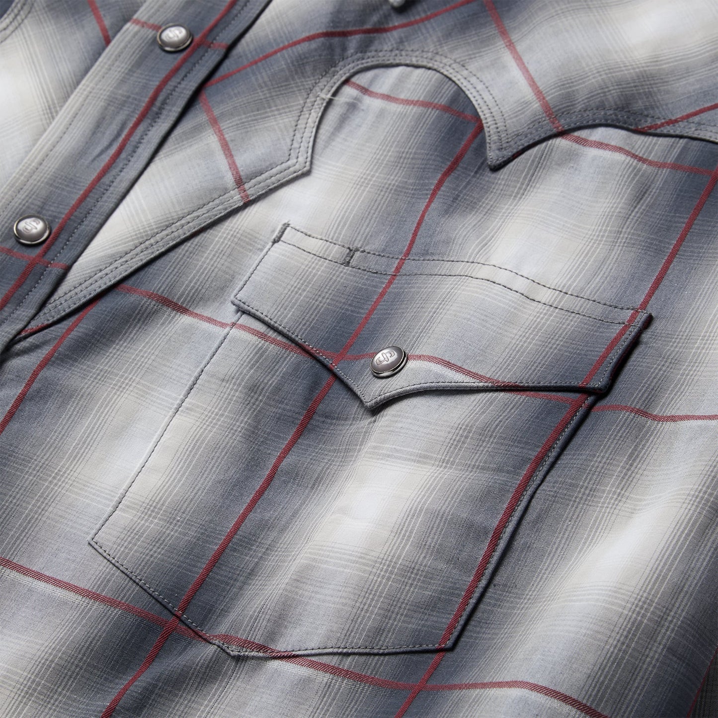Smoke Ombre Western Shirt Men