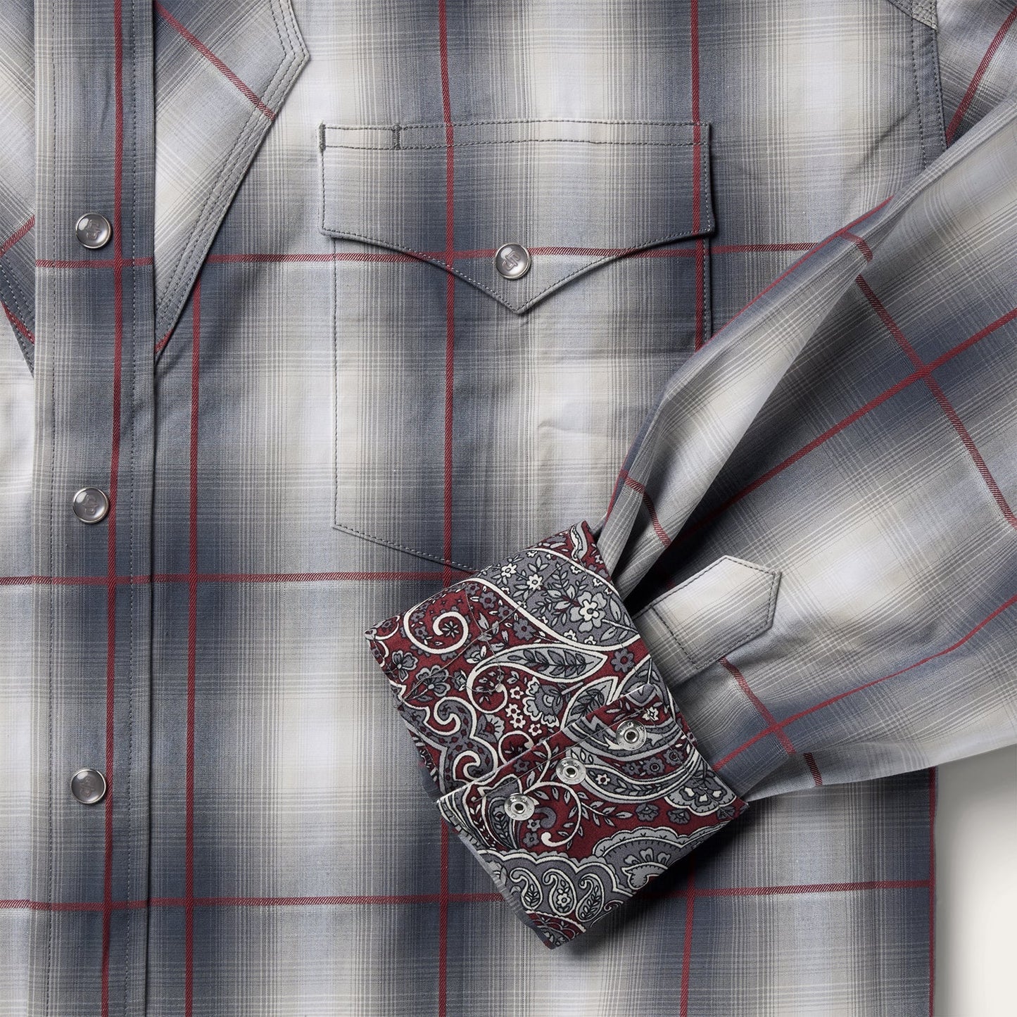 Smoke Ombre Western Shirt Men