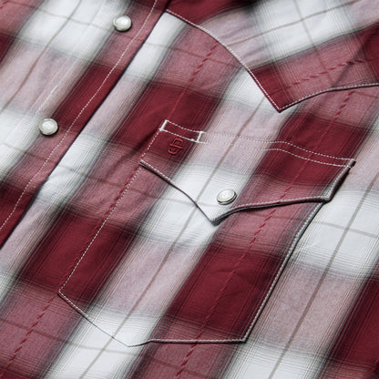 Shadow Plaid Western Shirt Men