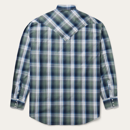 Lucky Diamond Plaid Western Shirt Men