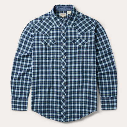 Plaid Twill Dobby Western Shirt Men