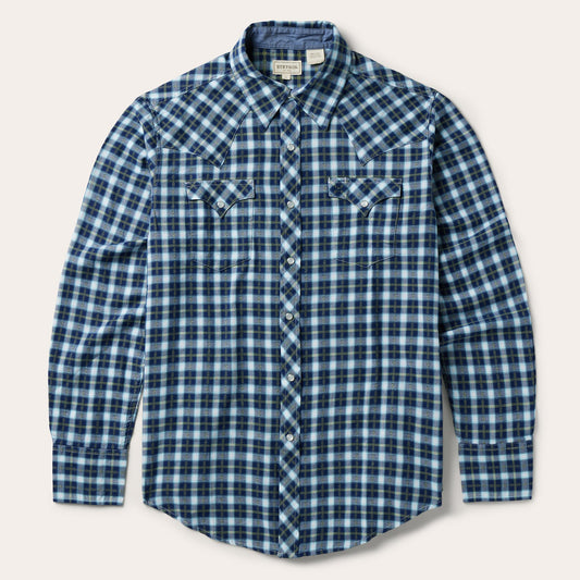 Plaid Twill Dobby Western Shirt Men