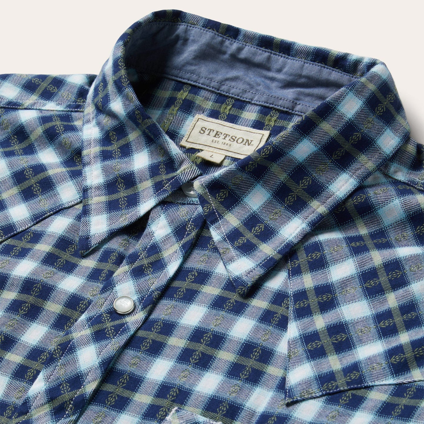 Plaid Twill Dobby Western Shirt Men