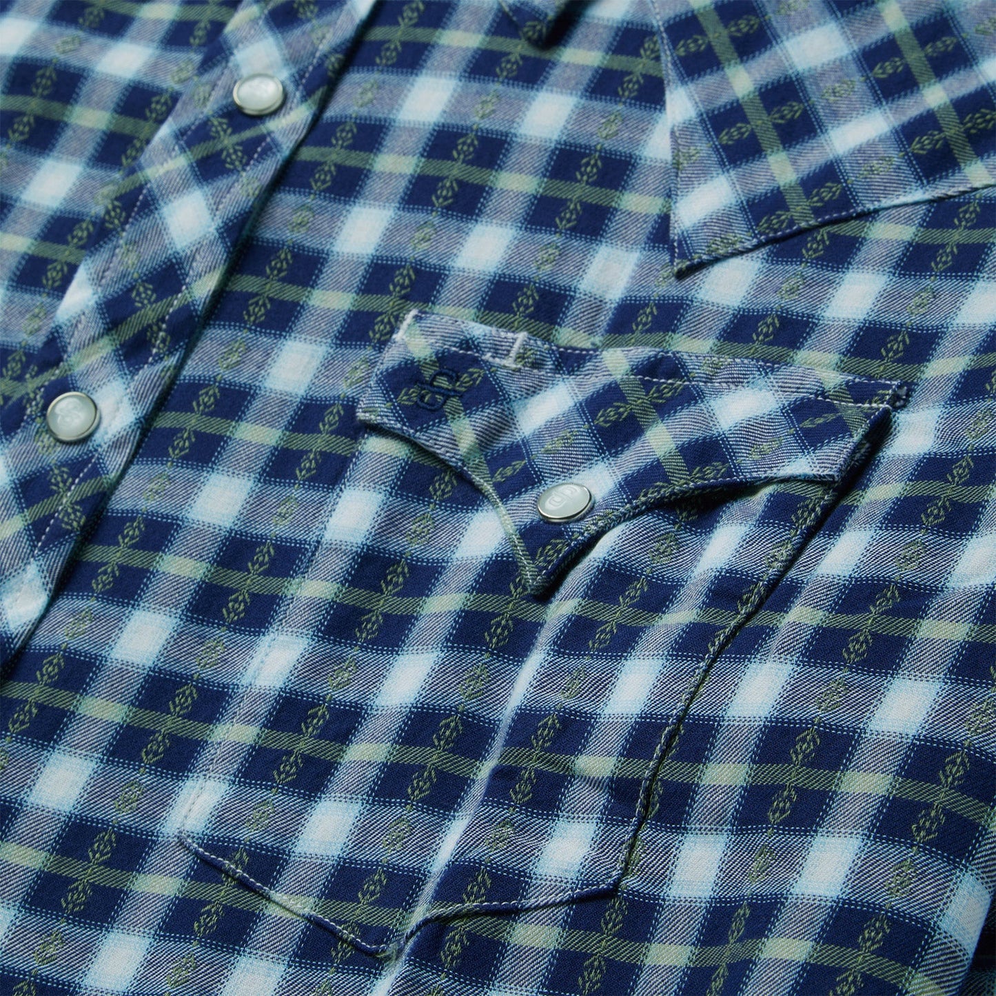 Plaid Twill Dobby Western Shirt Men