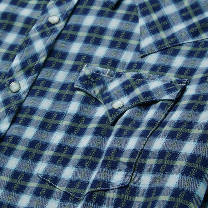 Plaid Twill Dobby Western Shirt Men