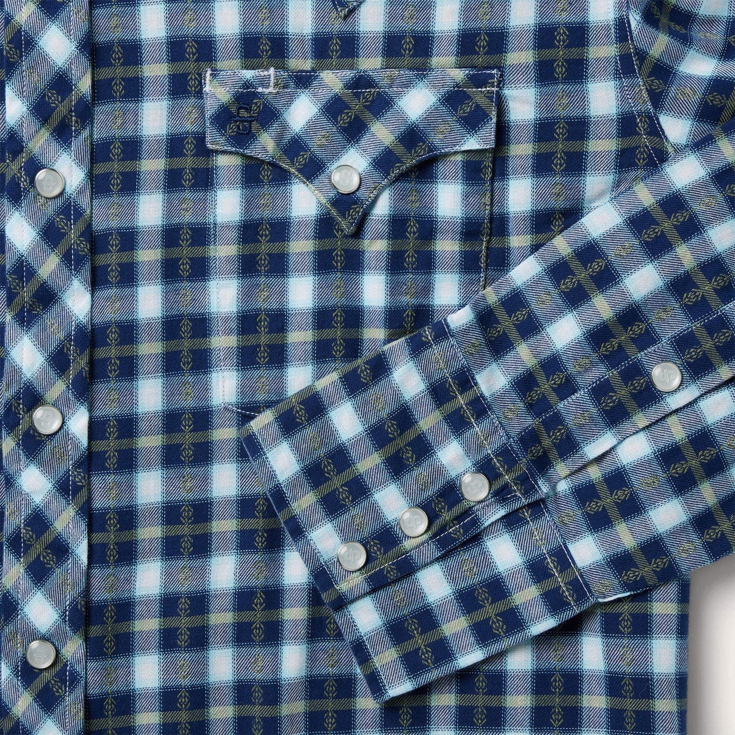 Plaid Twill Dobby Western Shirt Men