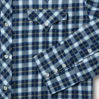 Plaid Twill Dobby Western Shirt Men