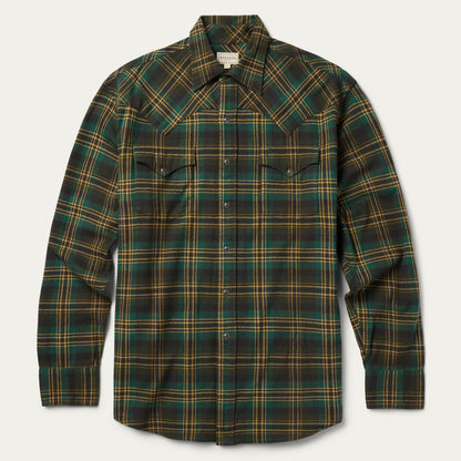 Brushed Flannel Western Shirt Men