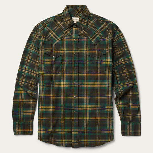 Brushed Flannel Western Shirt Men
