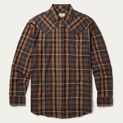 Brushed Flannel Western Shirt Men