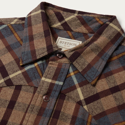 Brushed Flannel Western Shirt Men