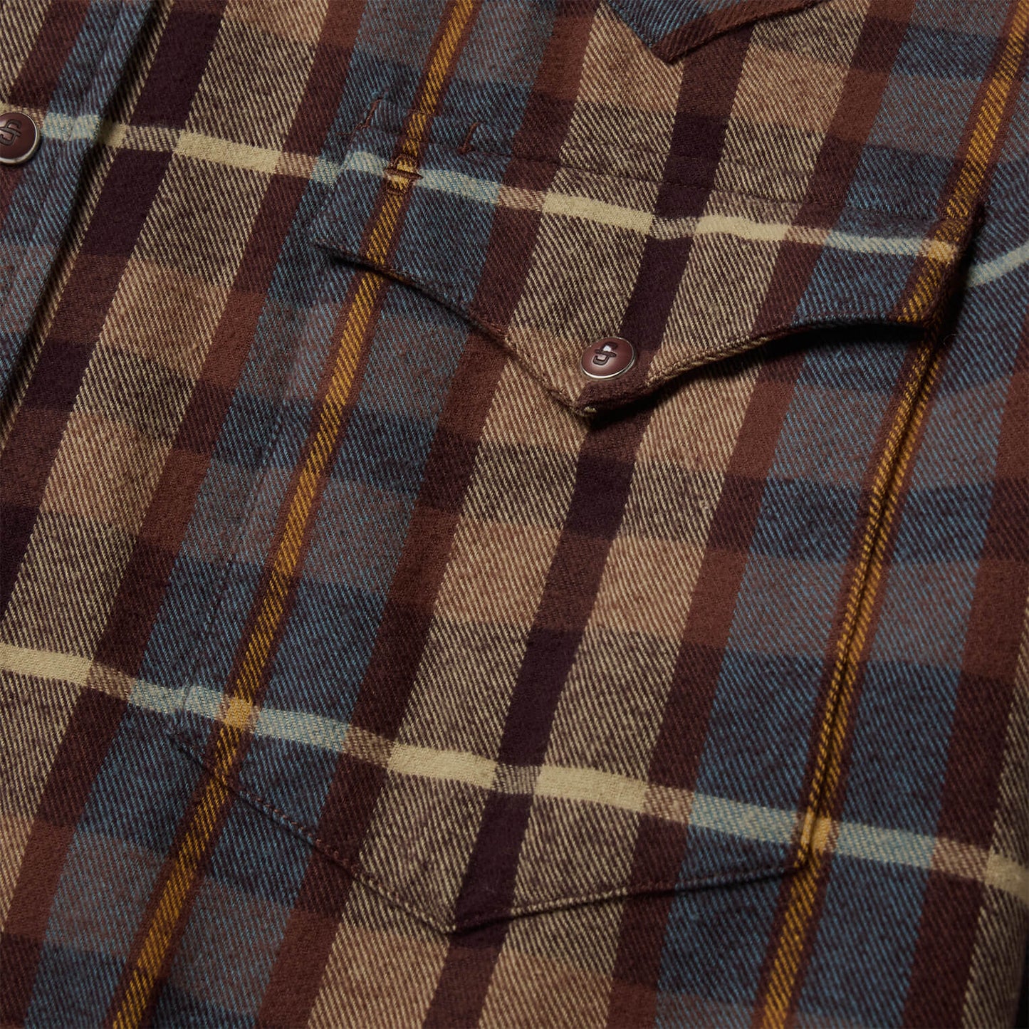 Brushed Flannel Western Shirt Men