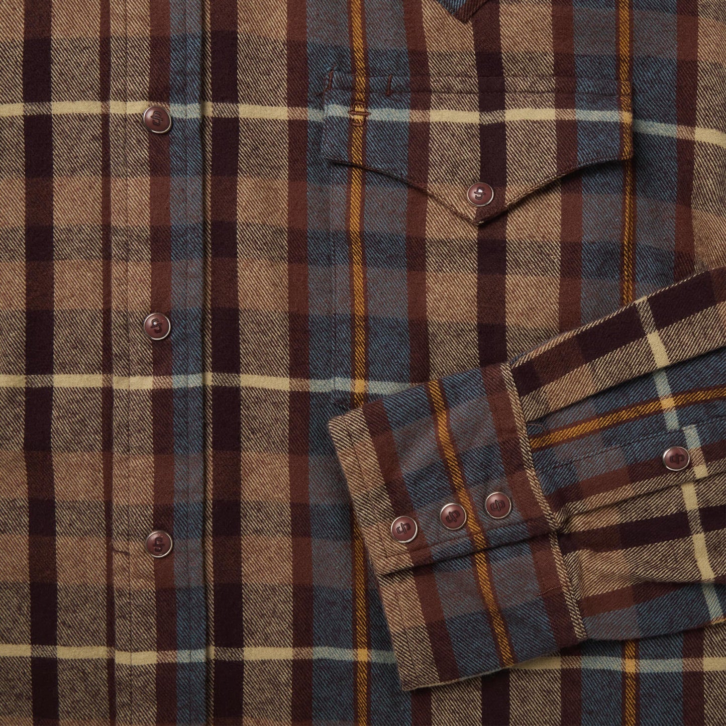 Brushed Flannel Western Shirt Men