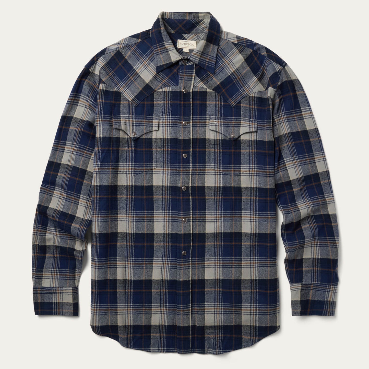 Brushed Flannel Western Shirt Men