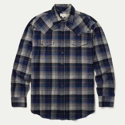 Brushed Flannel Western Shirt Men