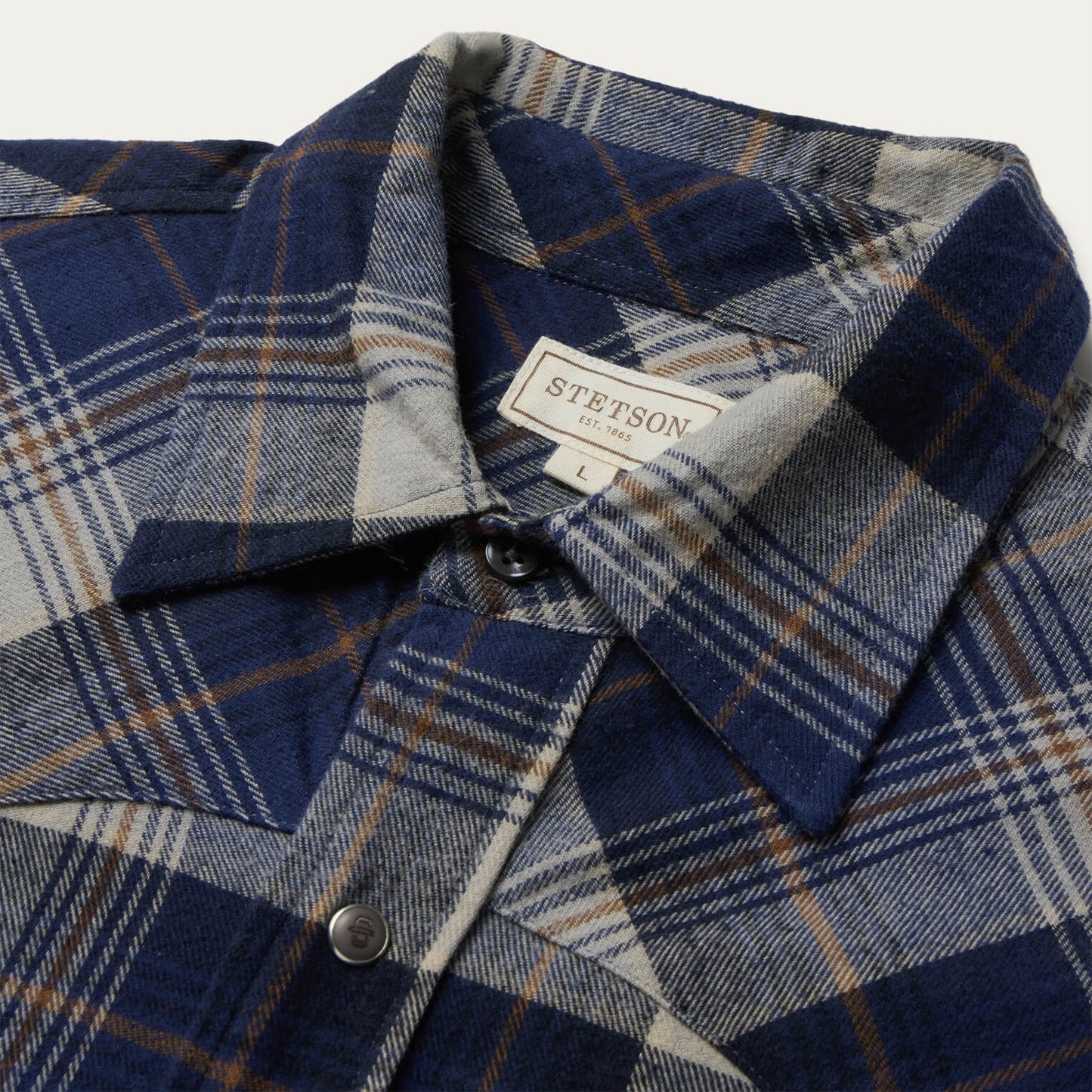 Brushed Flannel Western Shirt Men