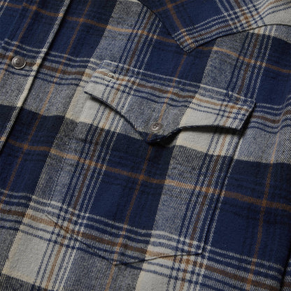 Brushed Flannel Western Shirt Men