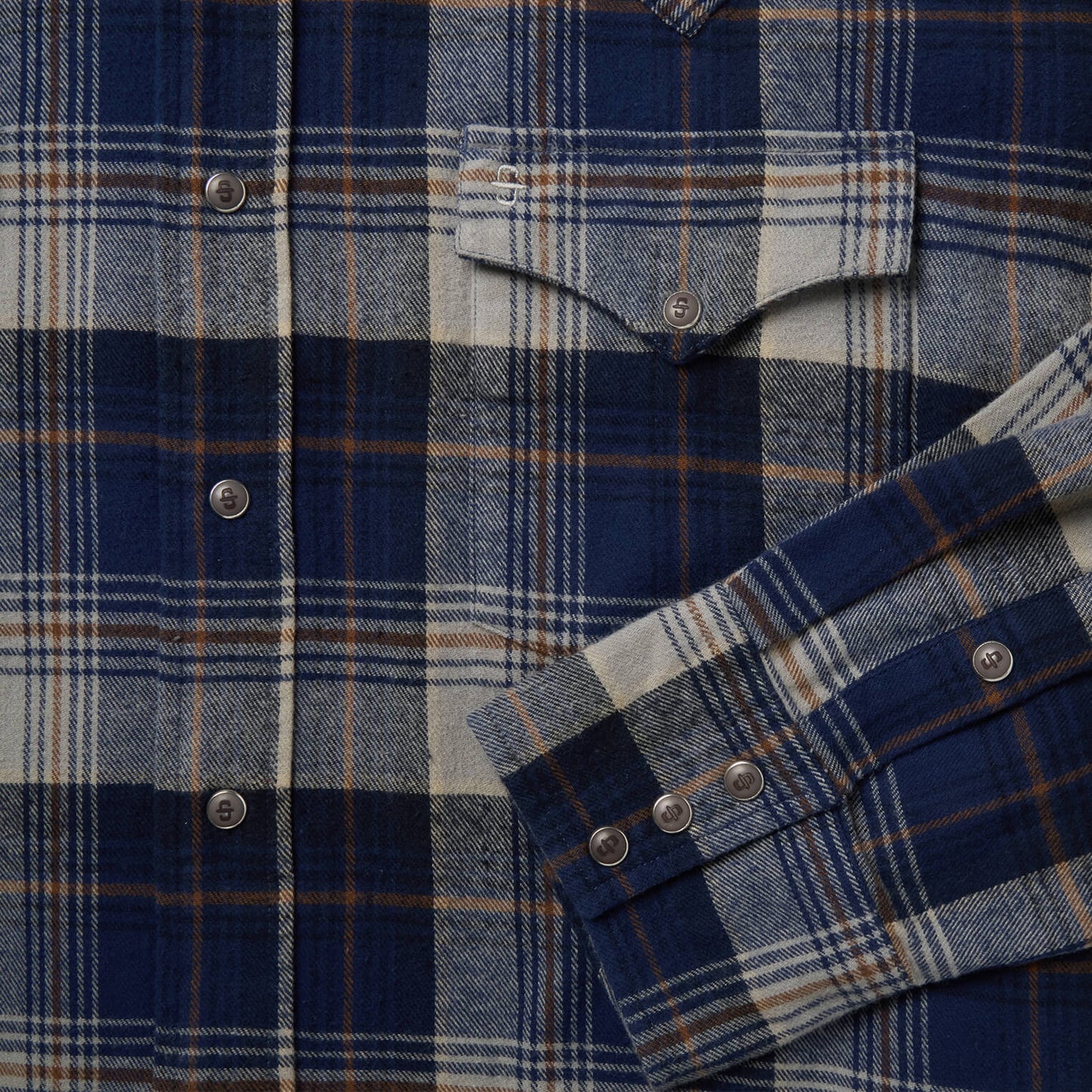 Brushed Flannel Western Shirt Men