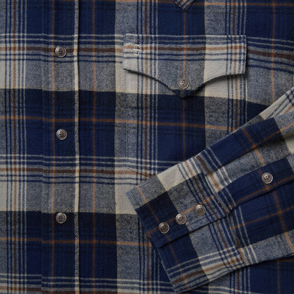 Brushed Flannel Western Shirt Men