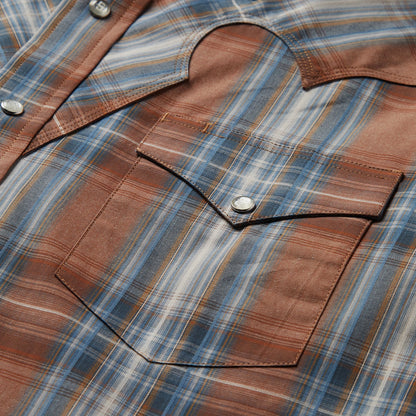 Rustic Plaid Western Shirt Men