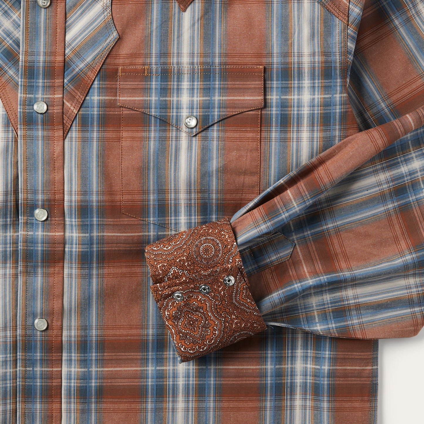 Rustic Plaid Western Shirt Men