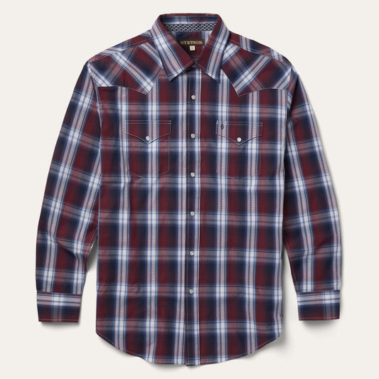 Good Luck Plaid Western Shirt Men