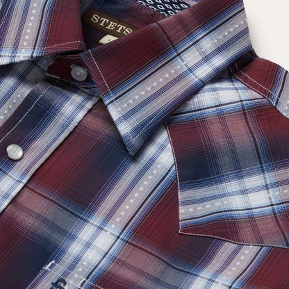 Good Luck Plaid Western Shirt Men