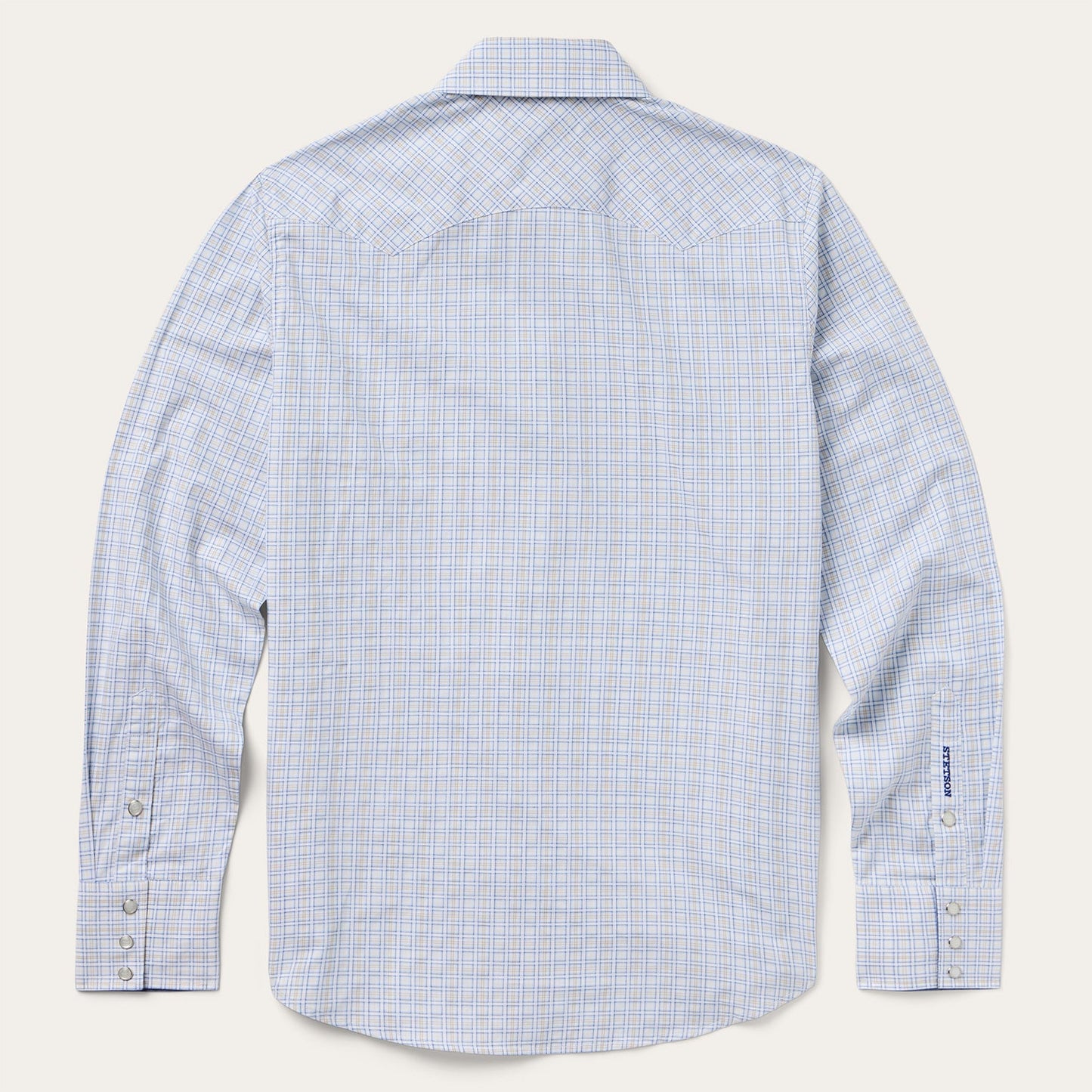 Ombre Plaid Check Western Shirt Men