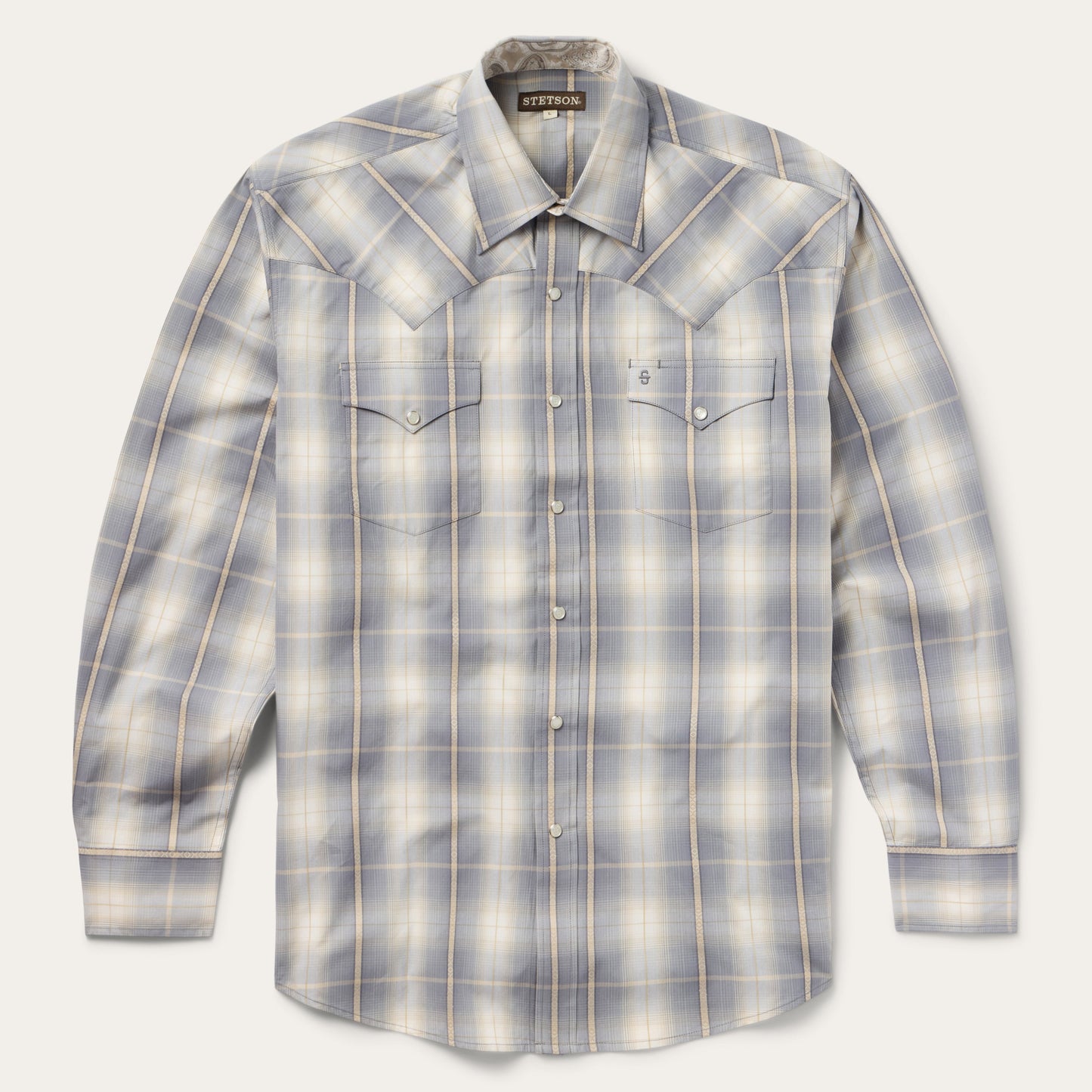 Smoke Diamonds Plaid Western Shirt Men