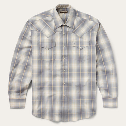 Smoke Diamonds Plaid Western Shirt Men