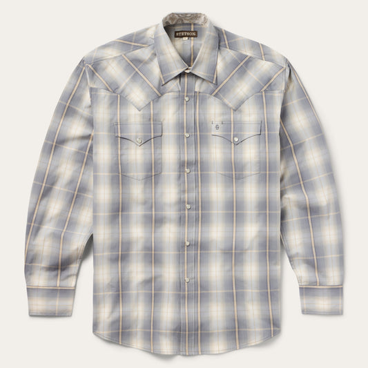 Smoke Diamonds Plaid Western Shirt Men