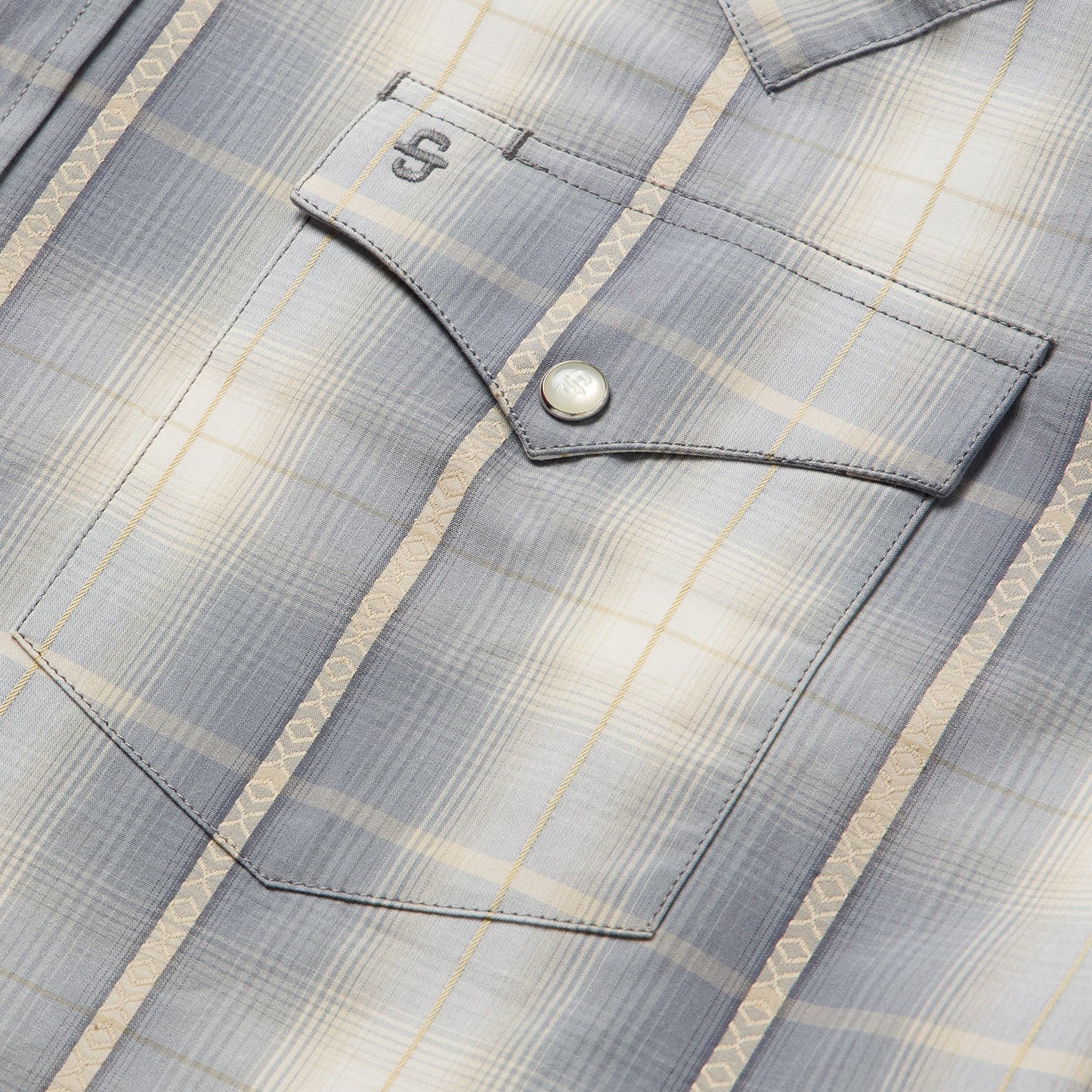Smoke Diamonds Plaid Western Shirt Men