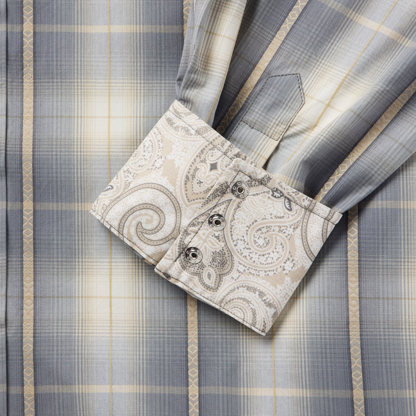 Smoke Diamonds Plaid Western Shirt Men
