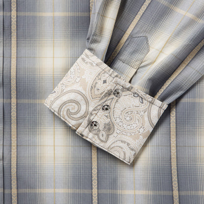 Smoke Diamonds Plaid Western Shirt Men
