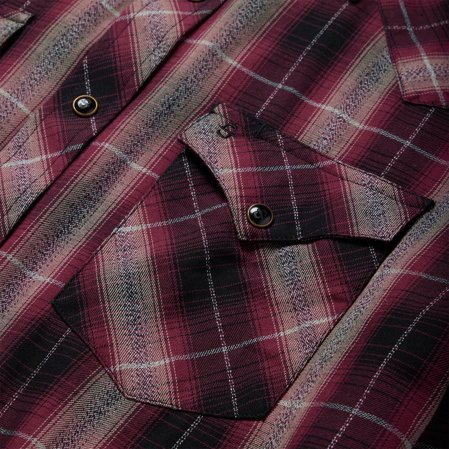 Red Marl Plaid Western Shirt Men