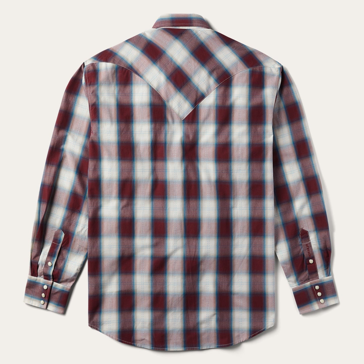 Wine Plaid Shirt Men