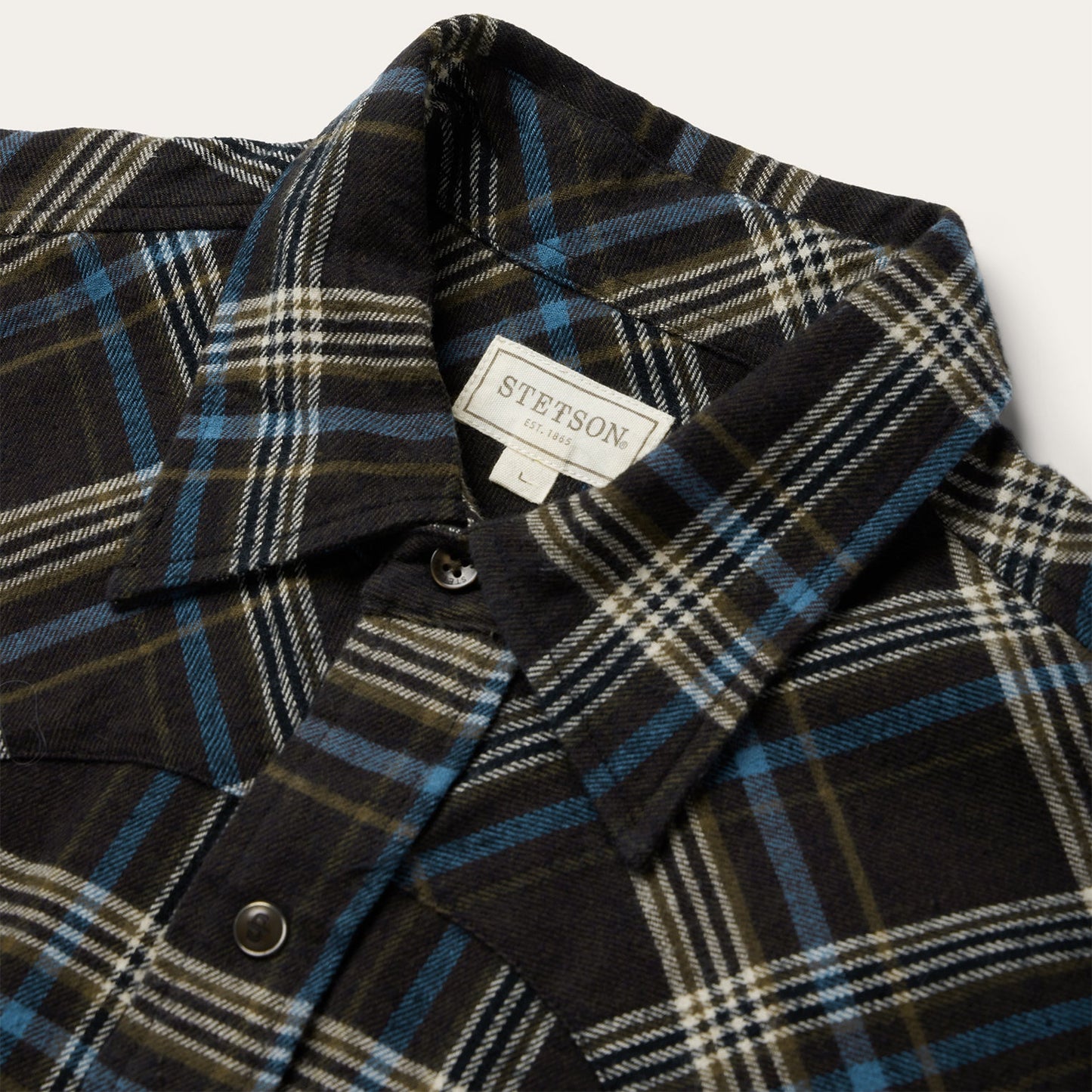 Brown Plaid Flannel Western Shirt Men