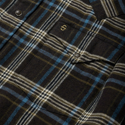 Brown Plaid Flannel Western Shirt Men